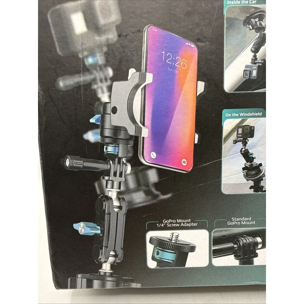 CarMount Universal Tech‎ Mount Heavy Duty New For Smartphone & Action Cam Titan
